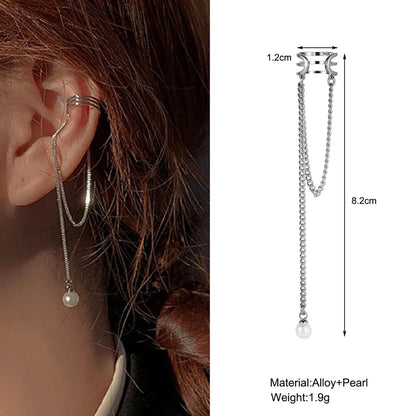 Delicate Tassel Clip-On Earrings – No-Piercing Ear Cuffs for Women, Fashion Jewelry Gifts