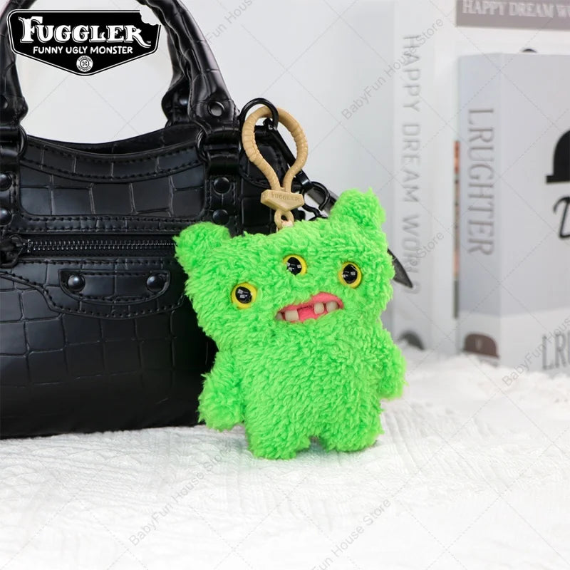 Original Fuggler Ugly Teeth Plush Keychain – Wide-Eyed Monster, Alien & Rabbit Peluche Pendant Toy