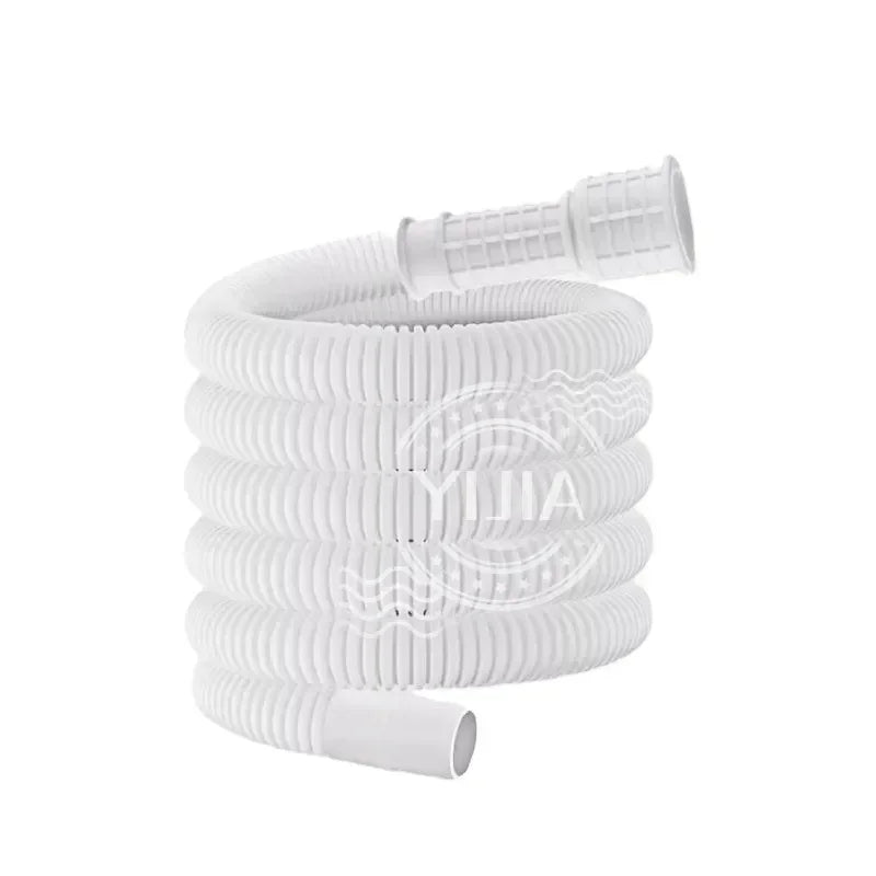 1–4M White Drain Hose Pipe — Extension Tube for Air Conditioner, Washing Machine & Kitchen Faucet