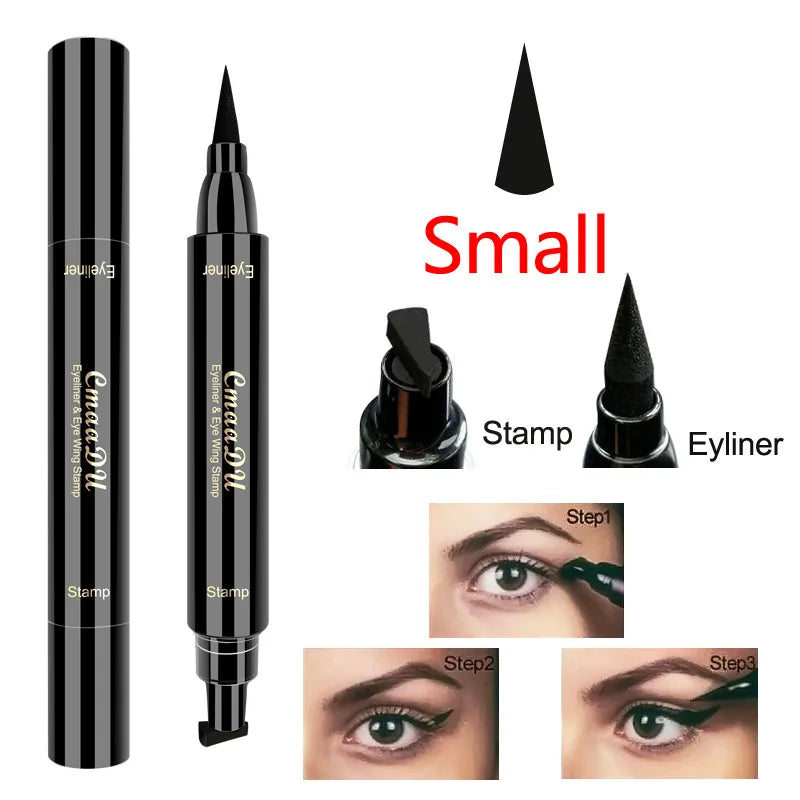 Big Seal Waterproof Liquid Eyeliner Pen – Fast-Dry Black Double-Ended Eye Liner Pencil Cosmetic
