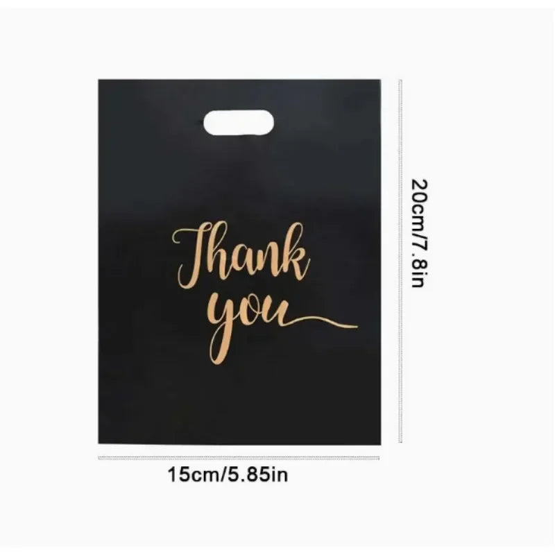 100PCS Black Thanksgiving Gift Bags – Candy & Product Packaging for Wedding, Birthday, Party Decoration