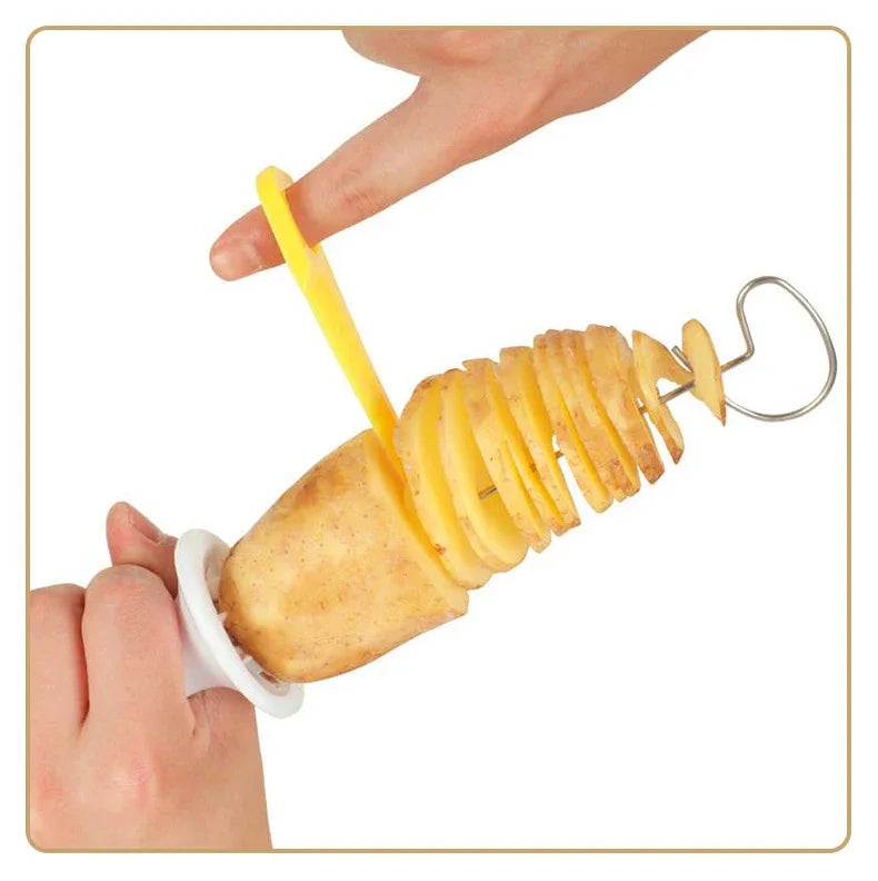 Whirlwind Potato Spiral Cutter – Creative Vegetable Slicer & Potato Tower Maker for Kitchen