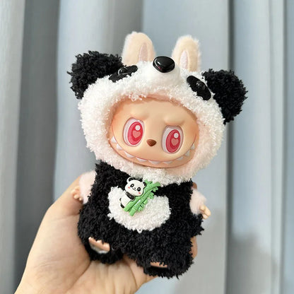 13 Styles Cute Mini Plush Doll Clothes - Outfit Accessories for Kpop Exo Labubu II Idol Dolls, Jumpsuits & Party Clothing