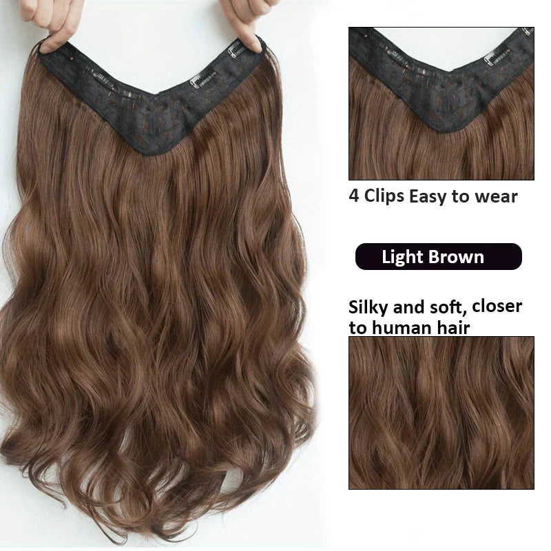 Invisible Long Wave Synthetic Hair Extensions – Fuller, Natural-Looking Strands for a Confident Hairstyle Design