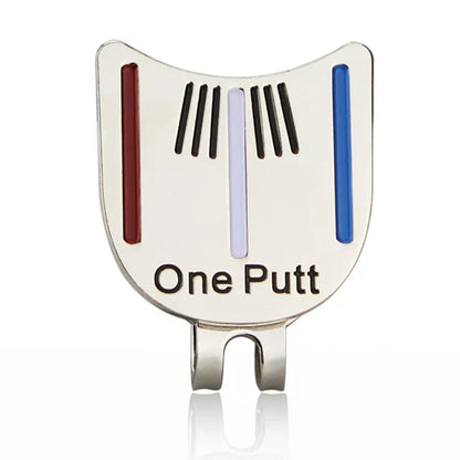 Golf Ball Marker with Hat Clip – Magnetic Alloy Marker, Tiger Putter Flog Glass & Lucky Clover Gift for Golfers