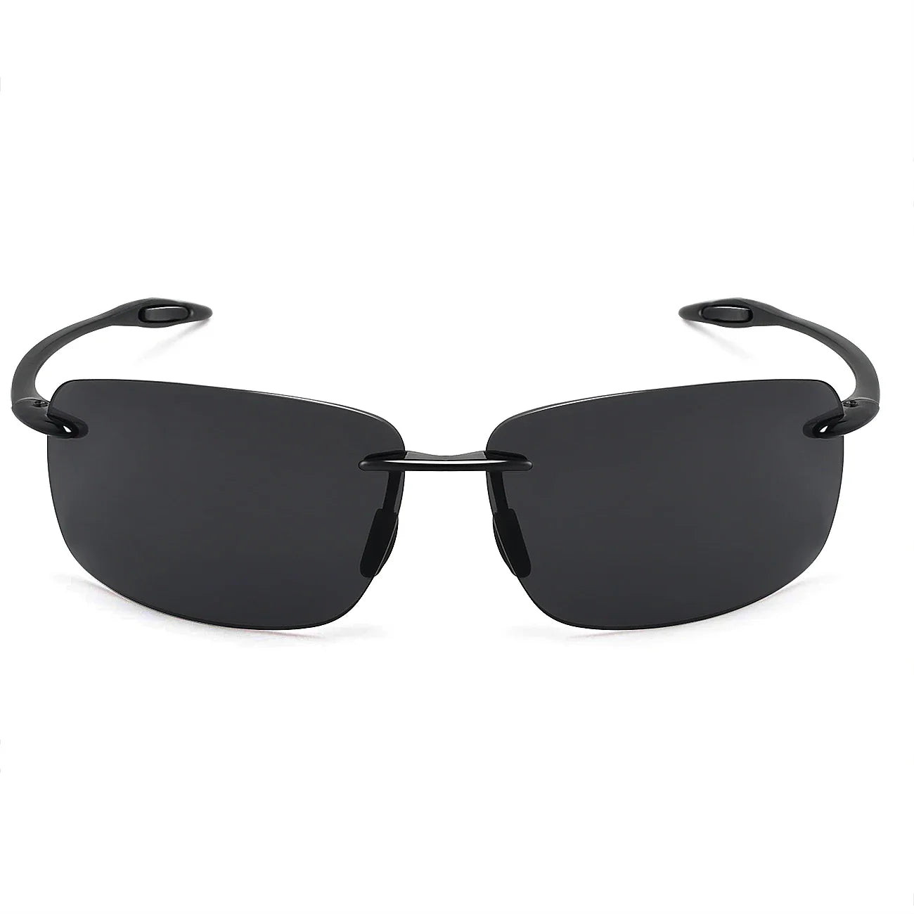 JULI Polarized Classic Sports Rimless Sunglasses – Ultralight Rectangle Frame for Men, Ideal for Fishing, Driving, UV400 Protection, Model MJ8009