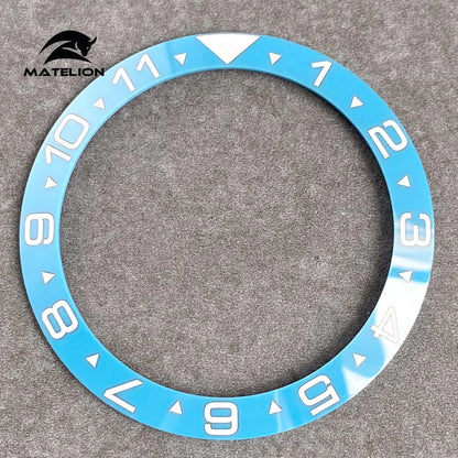 MATELION 38mm Ceramic Bezel Insert — Alloy Watch Ring for 40mm NH35/NH34 GMT Diving Watches