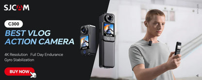 SJCAM C110+ 4K Action Camera – 30fps, 6-Axis GYRO, WiFi Remote, 1050mAh, Portable Sports DV for Helmet & Motorcycle