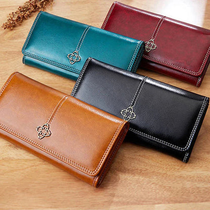 Women’s Leather Long Wallet – Luxury Fashion Purses & Card Holder, Money Bag Handbag for 2022