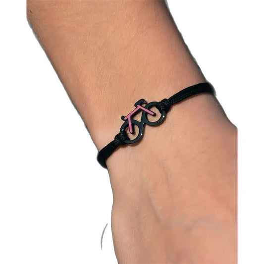 2025 Fashion Bicycle Bracelet – Trendy Pink Sports Cycling Pendant Jewelry