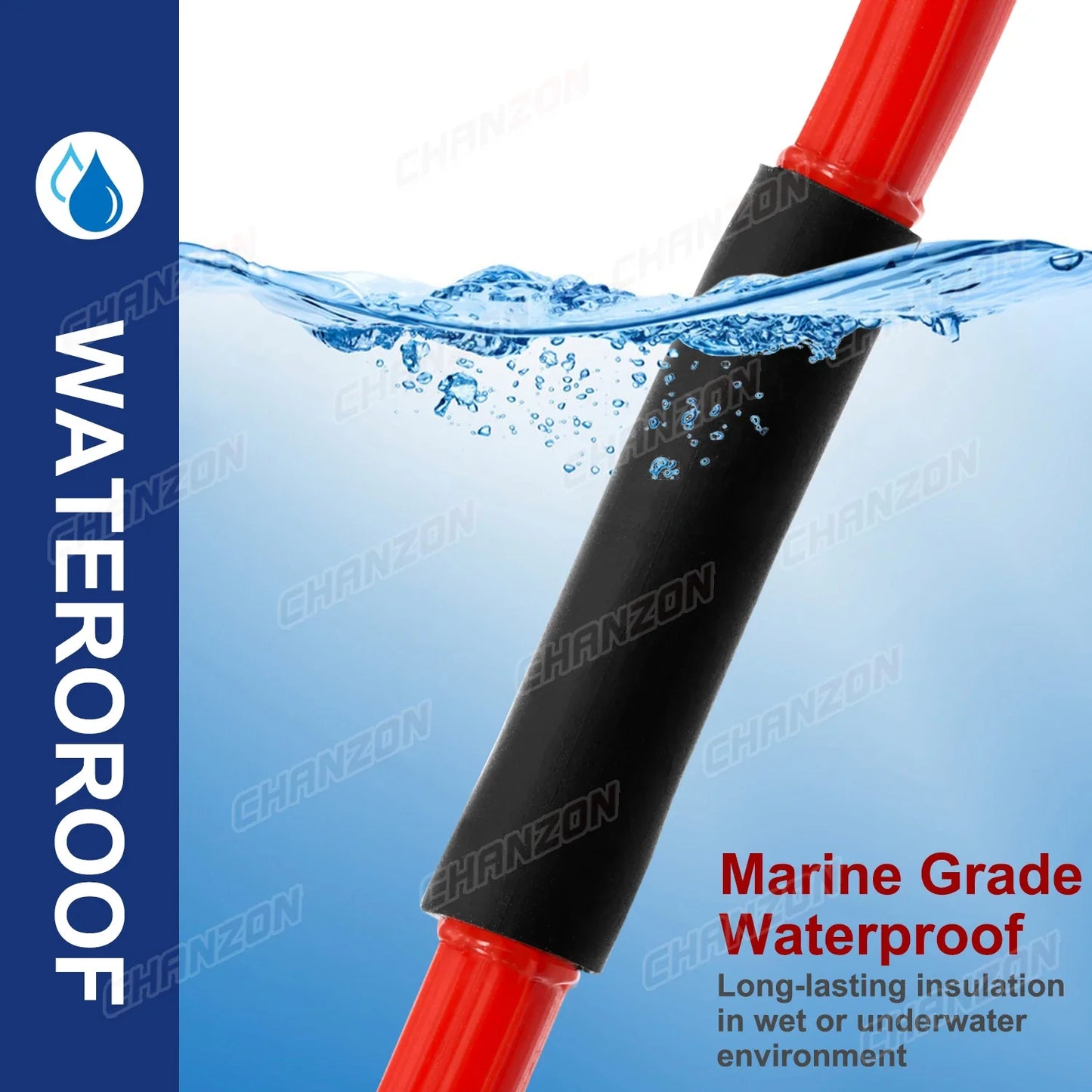 1.22M-2.5M Heat Shrink Tube with Glue – 4:1 Double Wall Adhesive Lined, Waterproof Marine Grade Shrinking Wrap for Wire