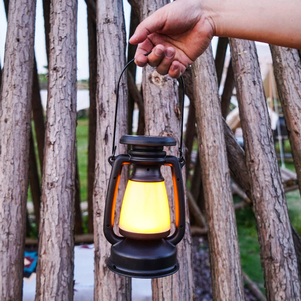 USB Rechargeable Camping Light - Portable Lanterns for Hanging Tent - 3000-5000K Stepless Dimming with Solar Charging