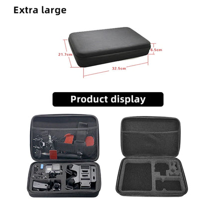 Large Carry Case Storage & Travel Bag for GoPro Hero 13–8, Insta360 X5–X3, DJI Action 5–3, AKASO, SJCAM