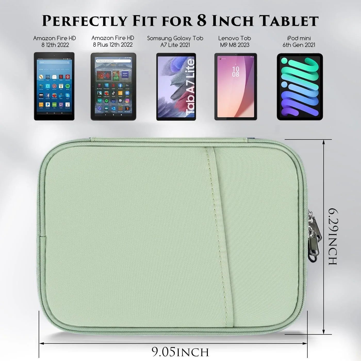 Shockproof Zipper Sleeve Case for RedMagic Astra & Gaming Tablet 3 Pro 9.06" Protective Pouch Cover