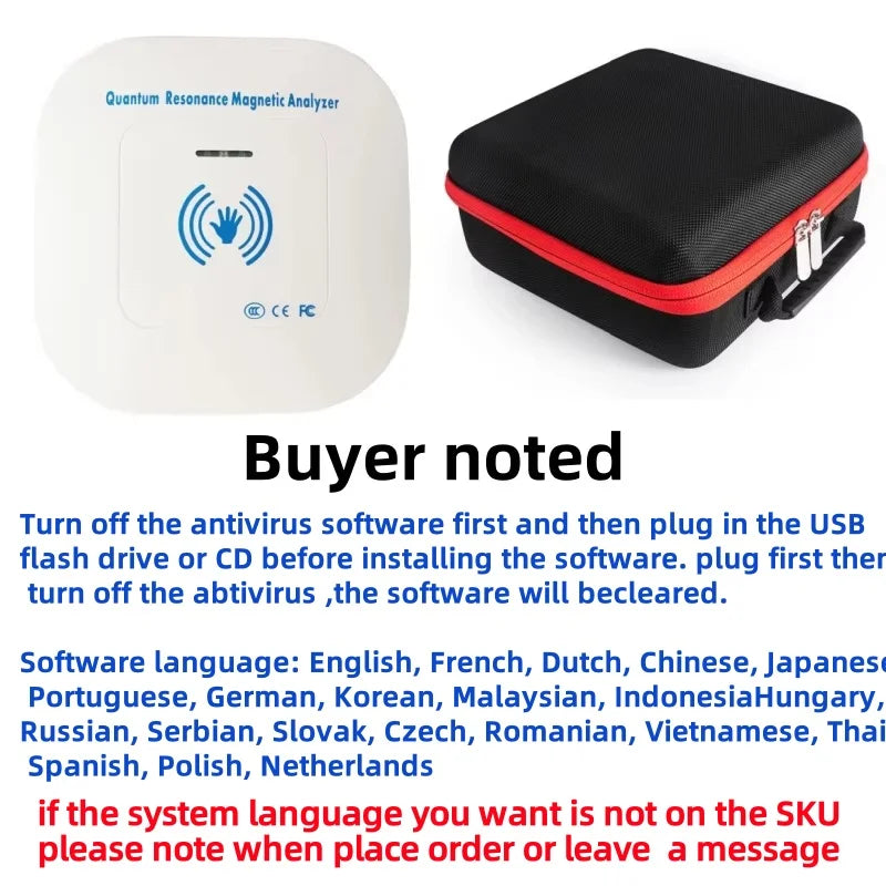 Portable Quantum Resonance Magnetic Analyzer – Handheld Health Detection Instrument