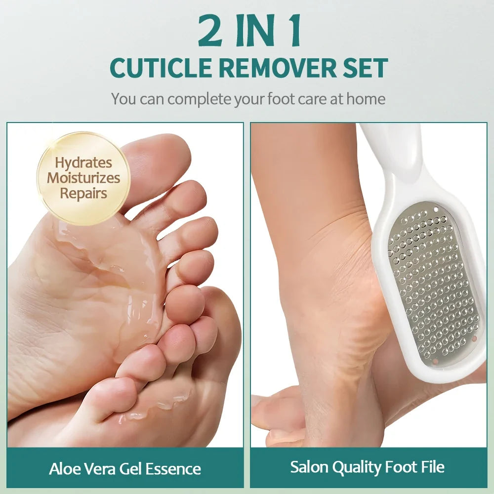 NAILPOP Extra Strength Callus Remover & Foot File Kit - Fast Hard Skin, Heel & Tough Callus Removal