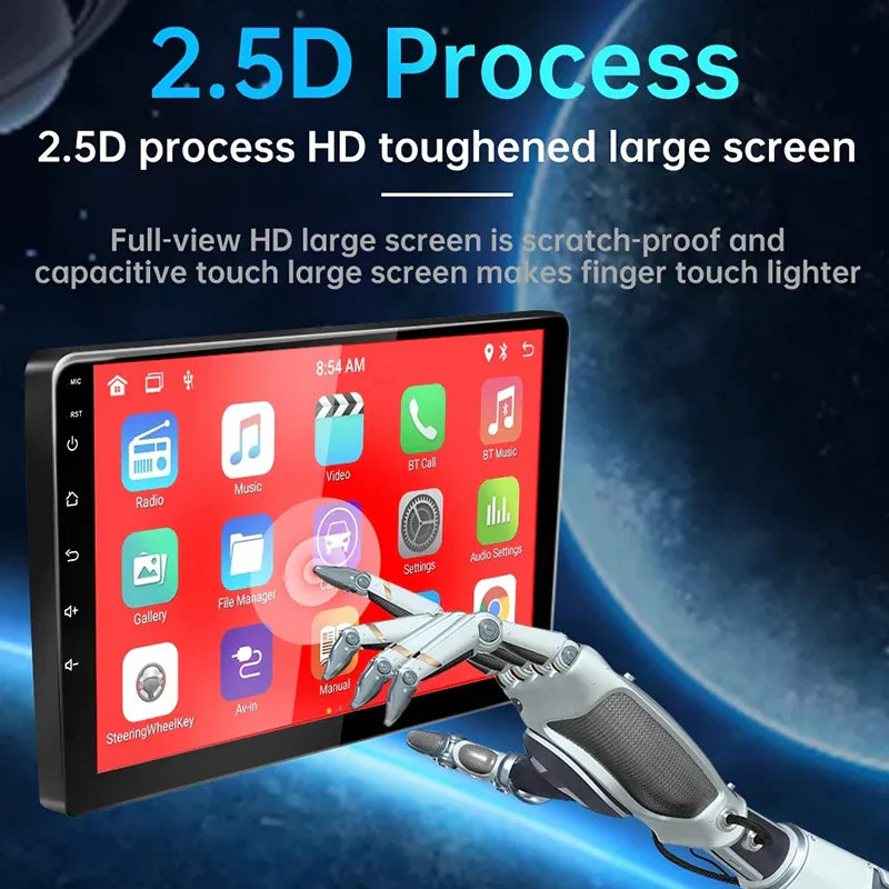 Android 13 Car Radio — 7/9/10" 2-DIN GPS Multimedia Player with 64GB, Wireless CarPlay & Android Auto