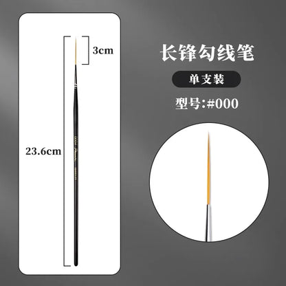 1/2/3/5PCS Rigger Artist Paint Brushes – Extra Long Fine Point Liner Brushes for Scale Models, Nail Art, Acrylic, Oil & Watercolor
