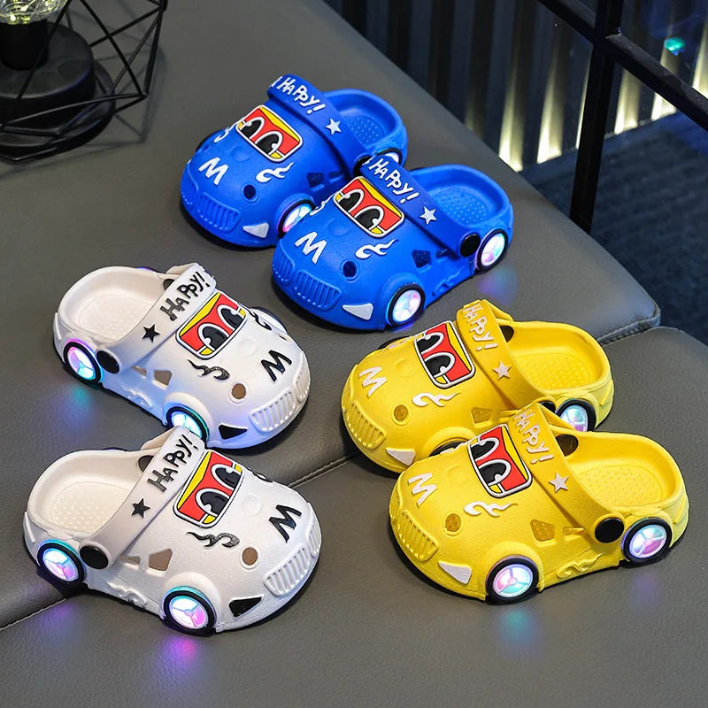 Kids Glowing Summer Slippers - Two-Way Wear Anti-Slip Sandals for Boys and Girls