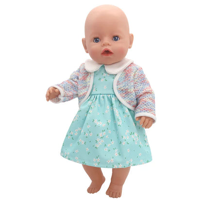 18-Inch American Girl Doll Clothes – Coat, Tights & Pants Outfit for Newborn & Baby Dolls