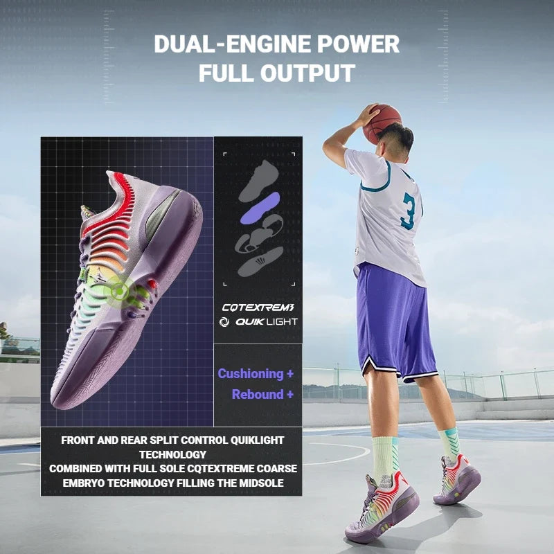 361 Degrees Joker 2 GT Basketball Shoes - Men's Breathable Shock-Absorbing Sneakers