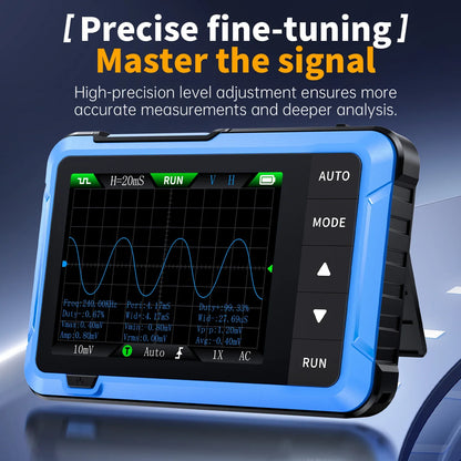 FNIRSI DSO510 DSO152 DSO153 Mini Handheld Oscilloscope - 2-in-1 Digital Scope 48MS/s 10MHz for Electronic Repair