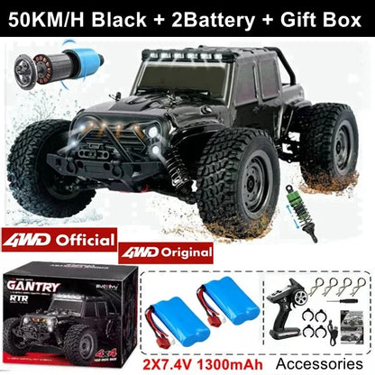 4WD Remote Control Car – Off-Road 4x4 RC High-Speed Buggy Truck, Brushless 50/80KM/H Drift Racing Toy for Kids & Adults