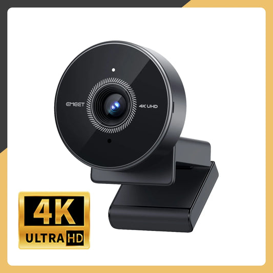 EMEET 4K Webcam with Microphone – 1080P 60FPS USB Mini Camera for Desktop & Laptop