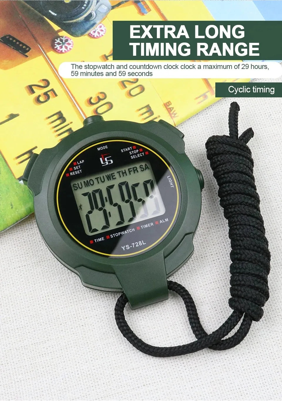 30h Chronometer Handheld Pocket Stopwatch – 0.01s Accuracy Digital Sport Timer with LCD for Professional Use