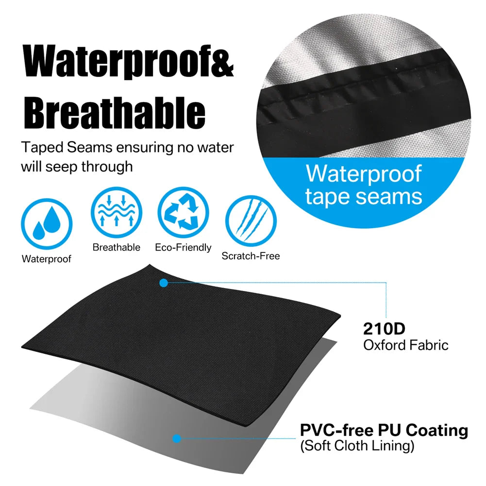 1/2 Pack Waterproof Chaise Lounge Covers - Outdoor Patio Chair Protection, Weather and Sun Resistant Furniture Cover