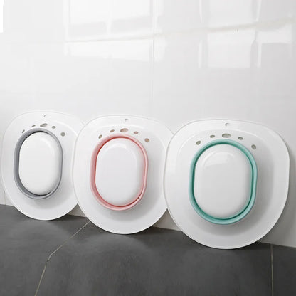 Toilet Hemorrhoid Sitz Bath for Postpartum & Pregnant Women - Foldable, Hangable, Large-Capacity Private Care Solution