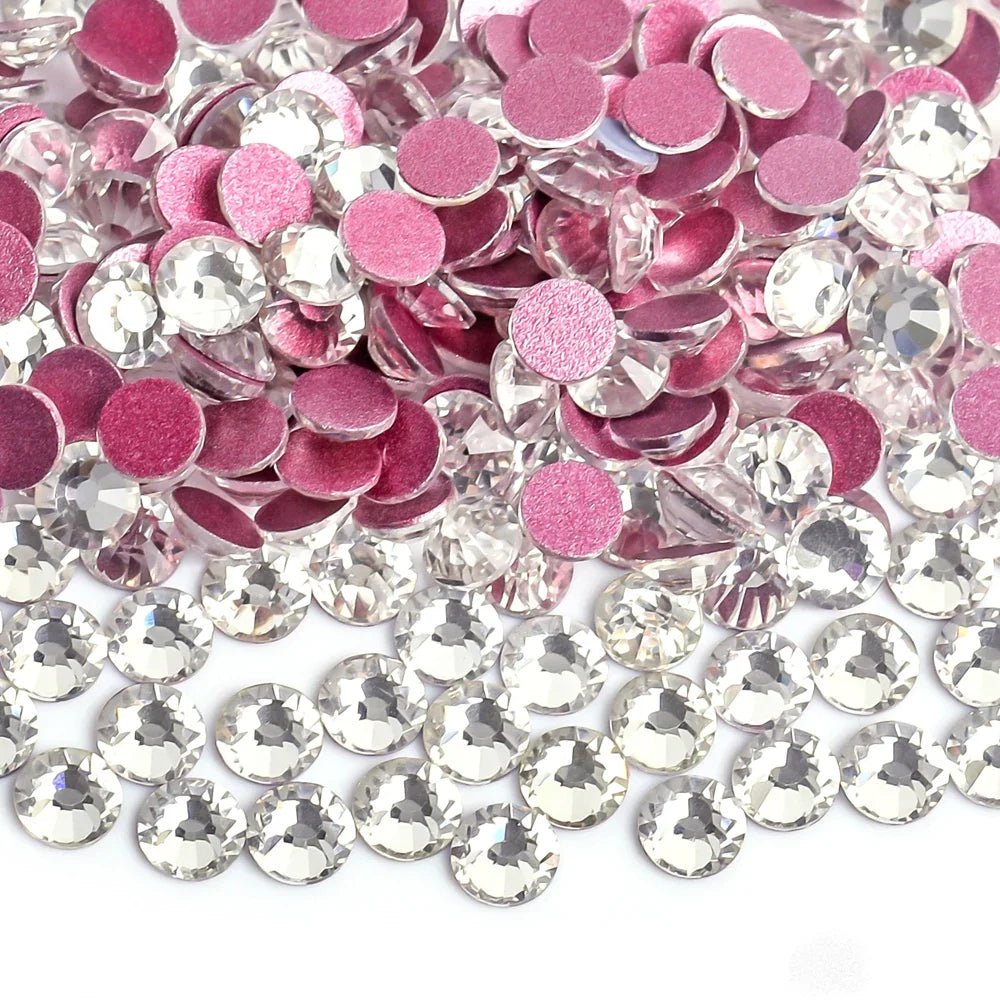 Super Glitter Crystal AB Rhinestones SS3–SS50 – Non-Hotfix Flatback Strass Stones for Nail Art, Fabric, Garment & DIY Decoration