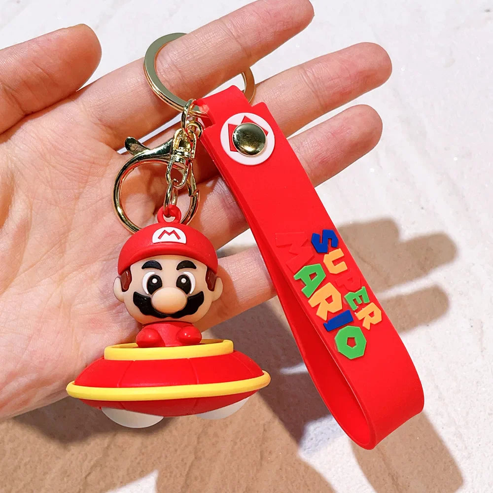 Super Mario Bros Keychain – 27 Cute Cartoon Character Action Figure Toy Doll Gift for Kids