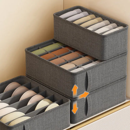 Underwear & Socks Cabinet Drawer Organizer – Wardrobe Storage Box for Clothes, Ties, Pants & Bras