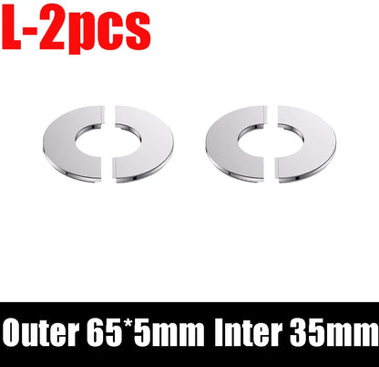4/1Pcs Stainless Steel Faucet Decorative Cover – Self-Adhesive Shower Pipe Wall Trim for Bathroom & Kitchen Faucet Accessories