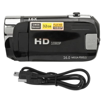 D90 1080P 16MP Digital Camera – 2.4" Rotatable Screen, 16X Zoom, HD Video Recorder with Fill Light