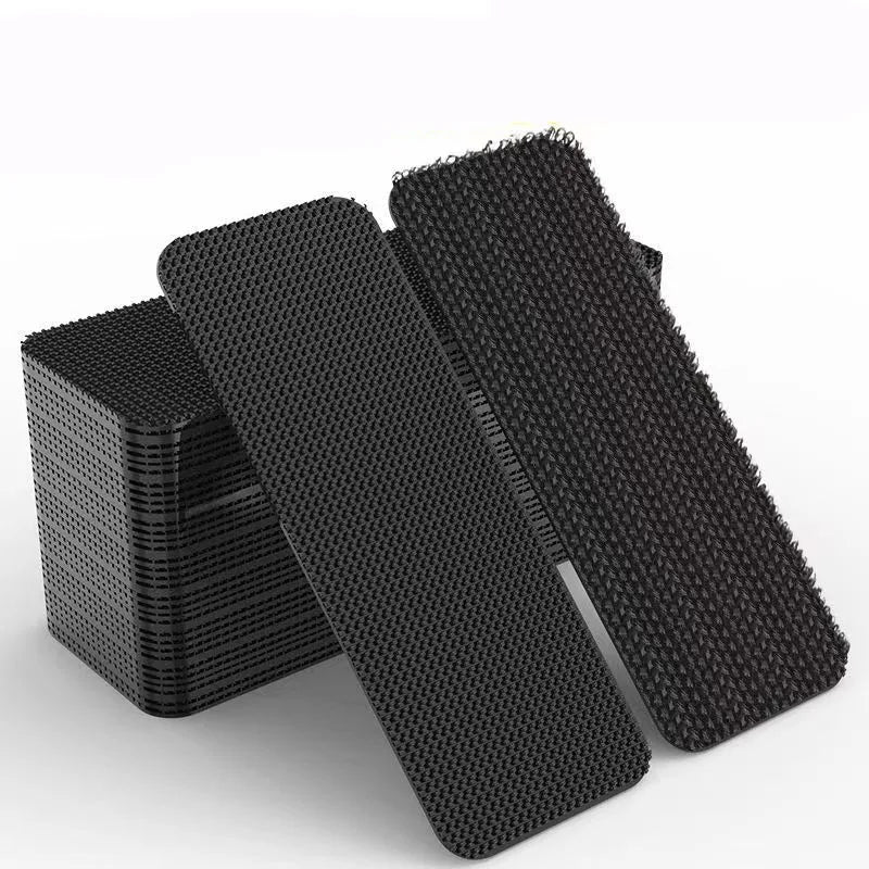 Strong Carpet Fixing Stickers – Self-Adhesive Touch Fastener Grip Tape, Double-Faced Black Mat Patch for Home Floor, Anti-Skid