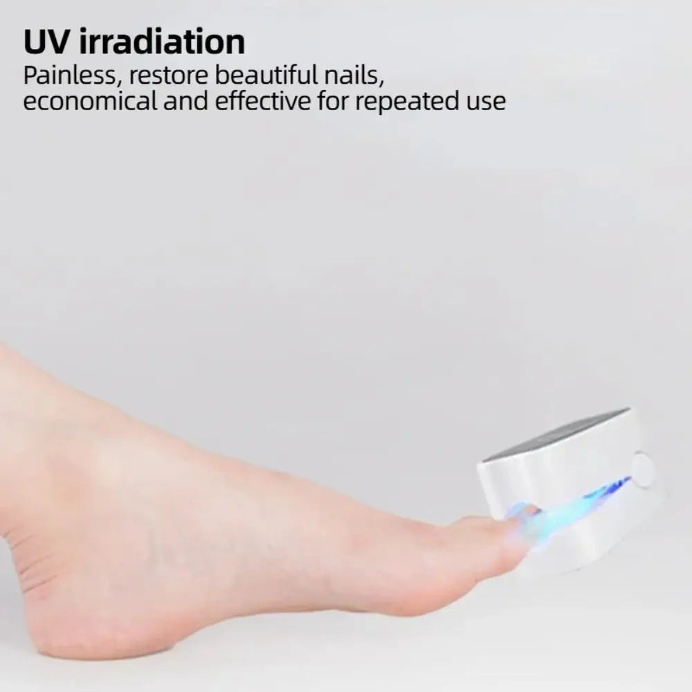 Rechargeable Nail Care LED Light Device - UV-Free Toenail Treatment Lamp for Home Foot Care