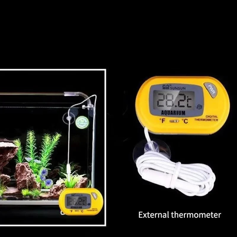 Waterproof Digital Aquarium Thermometer – Suction Cup Temperature Gauge for Fish Tanks & Reptiles