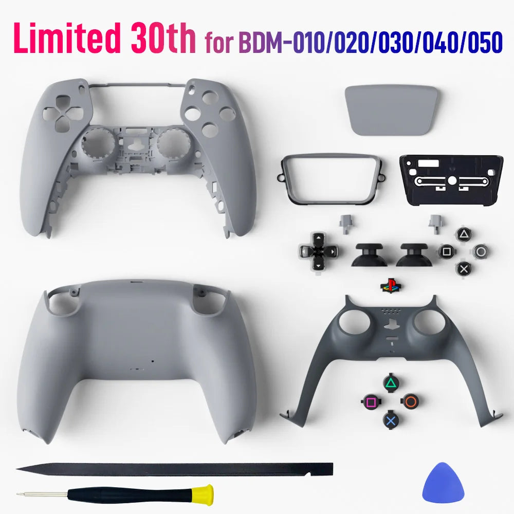 Limited 30th Anniversary PS5 Controller Shell — Front & Back Cover Replacement for BDM-010/020/030/040/050