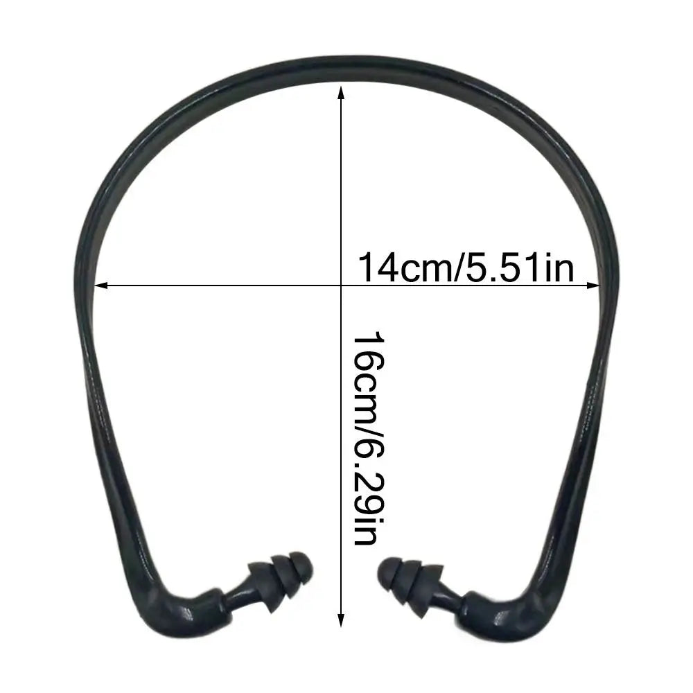 Soft Silicone Head-Mounted Earplugs – Blue, Black & Orange Anti-Noise Ear Protection for Swimming & Sleeping