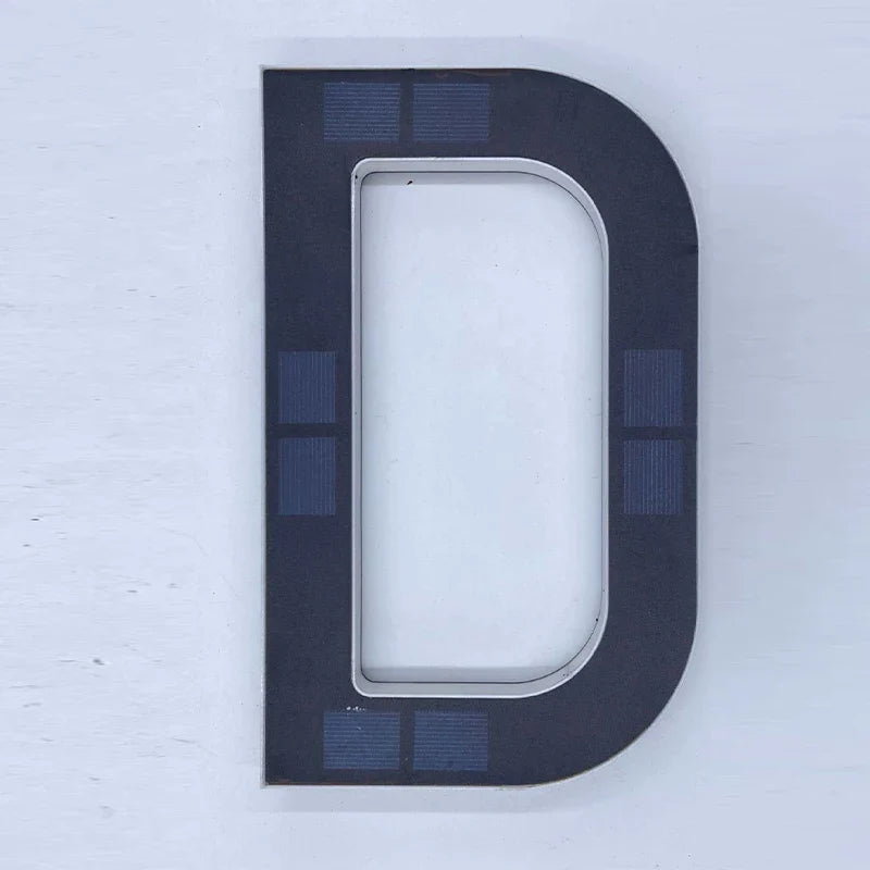 LED Solar House Number Light - Waterproof Address Sign with Light Sensor for Outdoor Home, Yard & Wall Decor