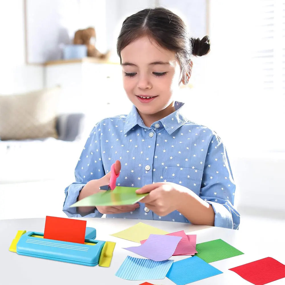 Blue Roller Embossing Tool – Wave Paper Crimper for Handmade Paper Craft & Creasing