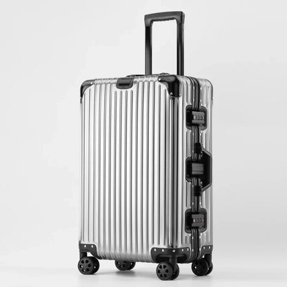 Aluminum Magnesium Alloy Rolling Suitcase – Designer Carry-On & Cabin Luggage, 20/28/30 Inch Trolley Case