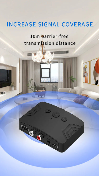 Bluetooth 5.3 Audio Receiver – 3.5mm AUX, RCA & USB Wireless Music Adapter for Car & Speaker