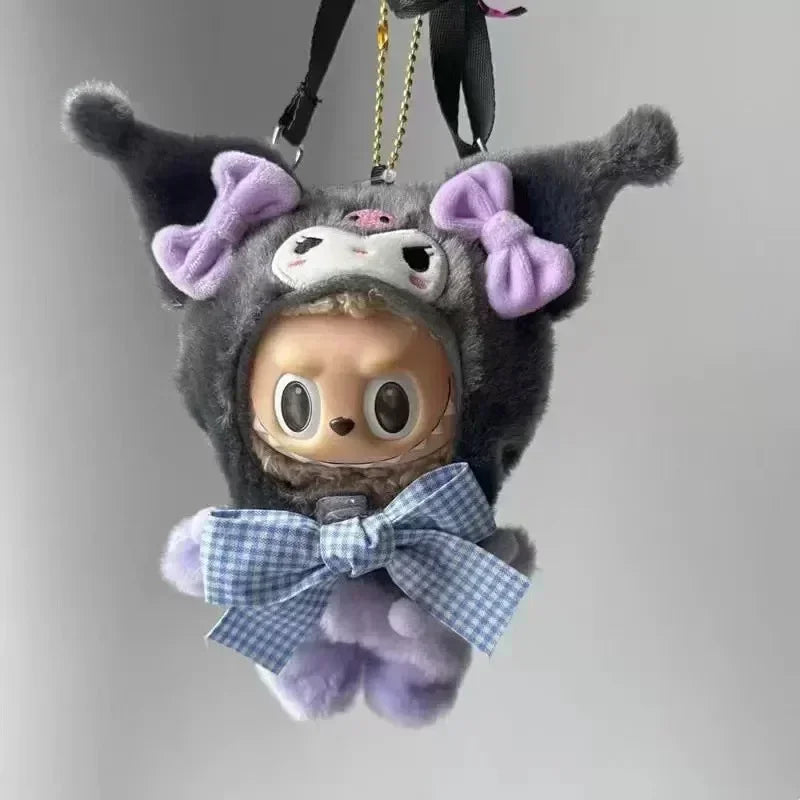 Sanrio Plush Doll Clothes — Kawaii Hello Kitty, Kuromi, Melody & Cinnamoroll Outfit for Labubu Plush Gift