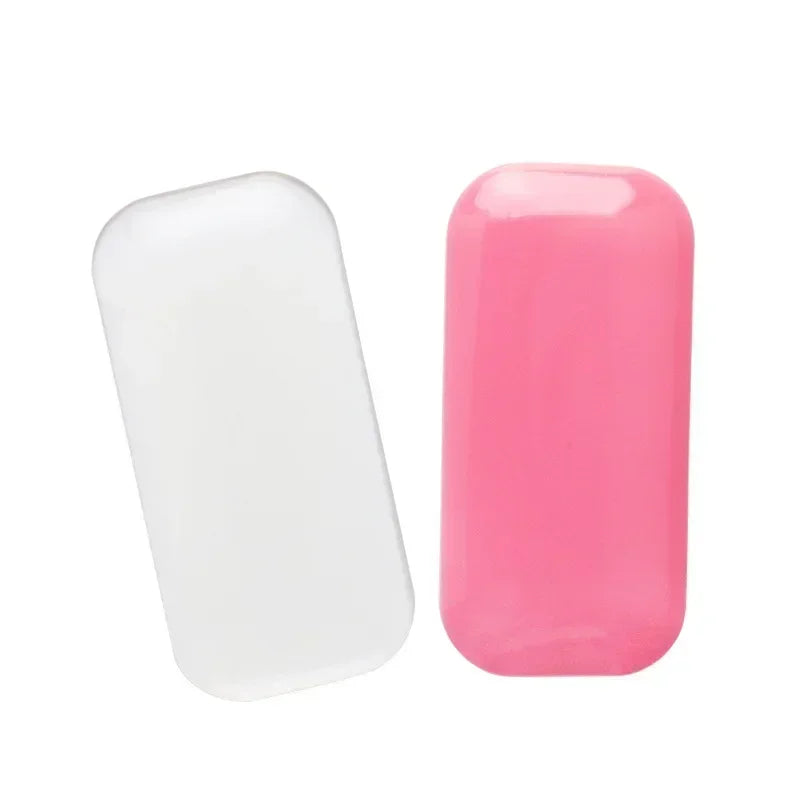 Eyelash Extension Forehead Sticker Pad – Silicone Pink Transparent Lash Tray & Pallet Holder for Makeup