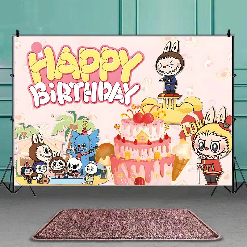 Doll Birthday Party Supplies – Disposable Tableware, Balloons, Banner & Stickers