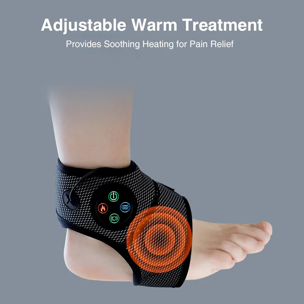 Electric Ankle Massager with Air Compression - Ankle Brace for Relaxation, Pain Relief, and Foot Health Care