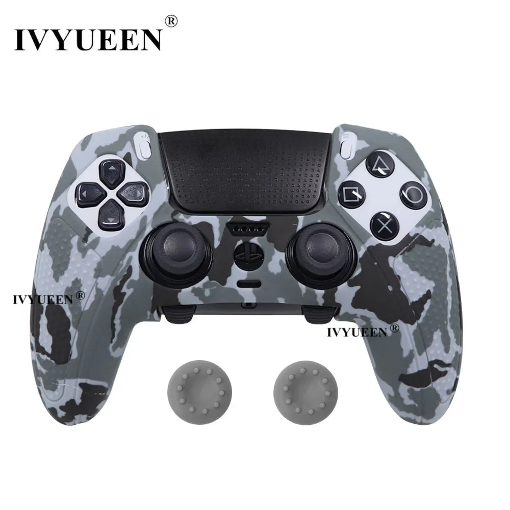 IVYUEEN Water Transfer Printing Silicone Protective Skin for PS5 DualSense Edge Controller